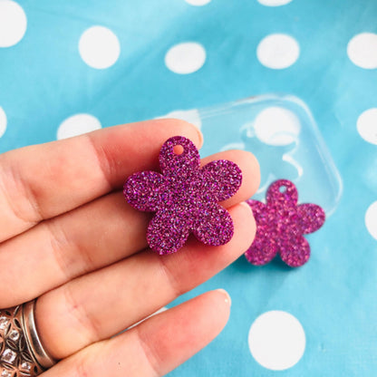 25mm Silicone Earring Mold Flower Shape  EM231