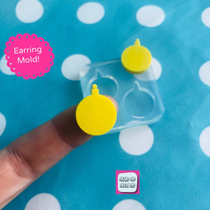 14mm Christmas Bauble Ornament Silicone Earring Mold - Resin Mould EM506 ccc T