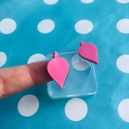 16mm Christmas Bauble Ornament Silicone Earring Mold - Resin Mould EM507 T