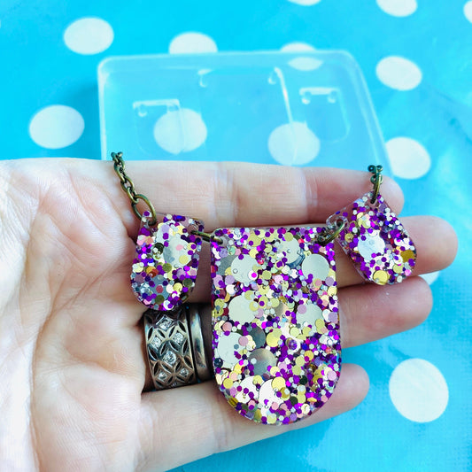 Bib Link Style  Necklace Silicone Mold