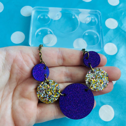 Clear Silicone Molds for Resin Circle Link Style Necklace PM58