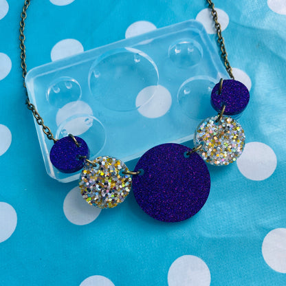 Clear Silicone Molds for Resin Circle Link Style Necklace PM58