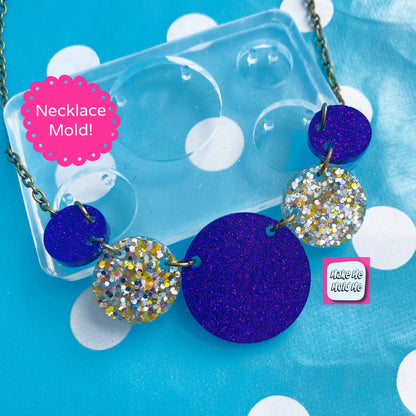 Clear Silicone Molds for Resin Circle Link Style Necklace PM58