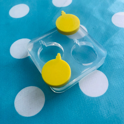 14mm Christmas Bauble Ornament Silicone Earring Mold - Resin Mould EM506 ccc T