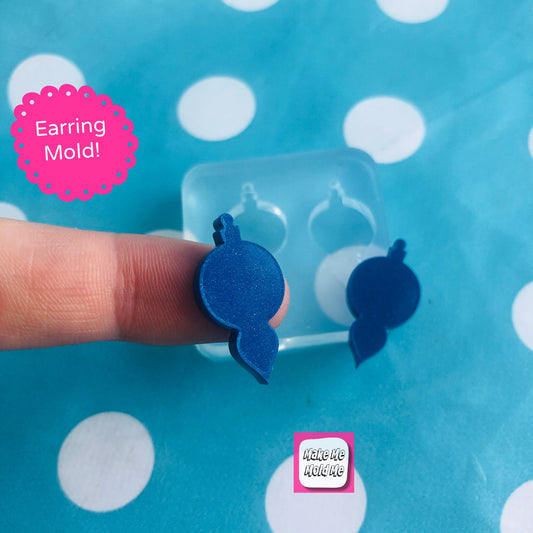 18mm Christmas Bauble Ornament Silicone Earring Mold