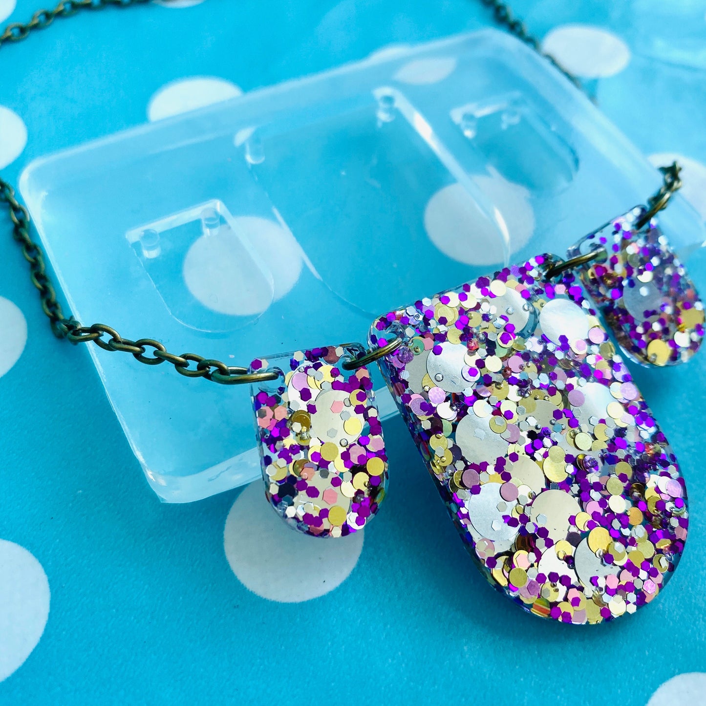 Bib Link Style  Necklace Silicone Mold - Resin Mould PM57 T