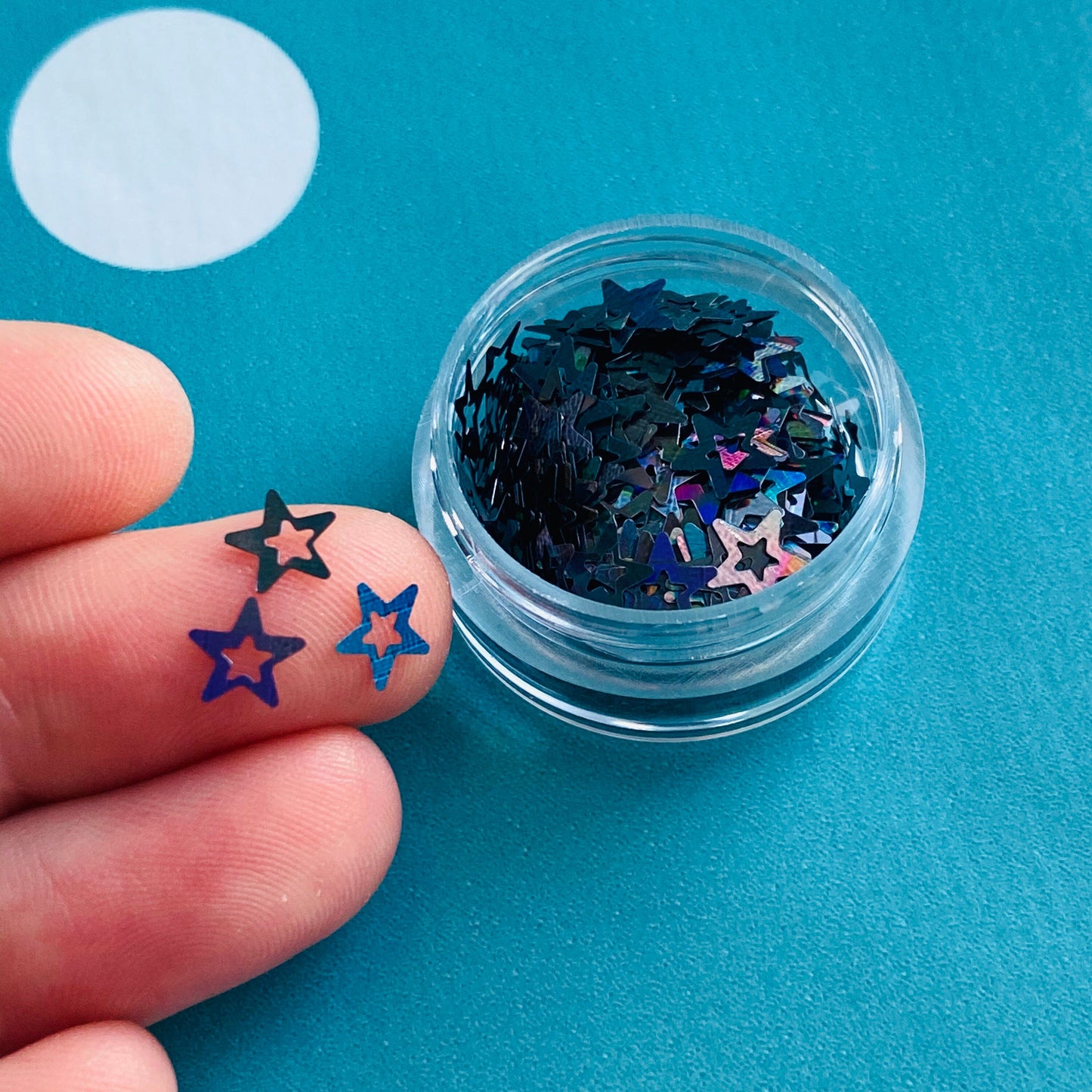 Amazing Black Holographic Cut Out Star Confetti MM95 T