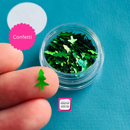 Green Christmas Tree Confetti (7mm)