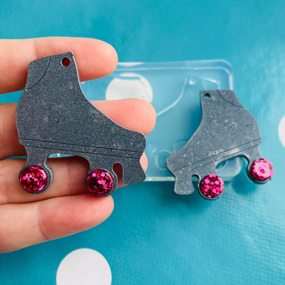 40mm Silicone Roller Boots Earring Mold -  80's Earrings Mould EM527