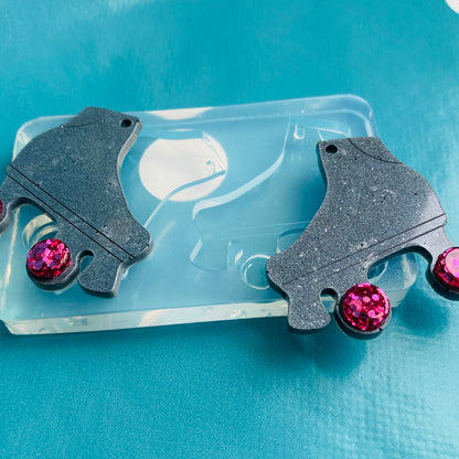 40mm Silicone Roller Boots Earring Mold -  80's Earrings Mould EM527