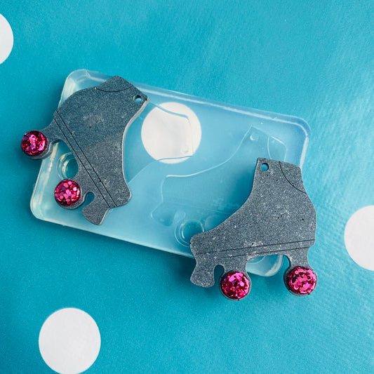 40mm Silicone Roller Boots Earring Mold -  80's Earrings Mould EM527