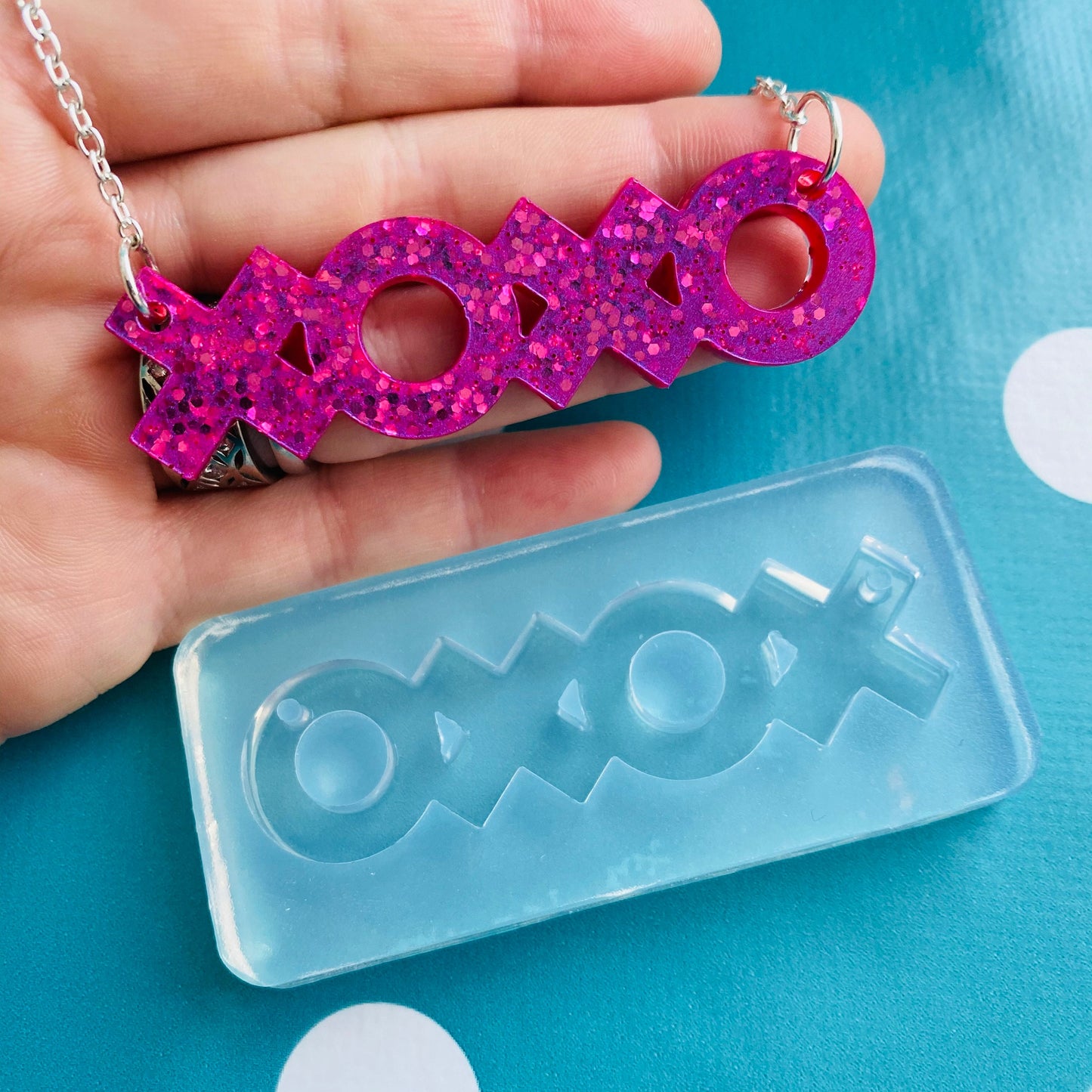 XOXO Gossip Girl Necklace Silicone Mold - Resin Mould NM06