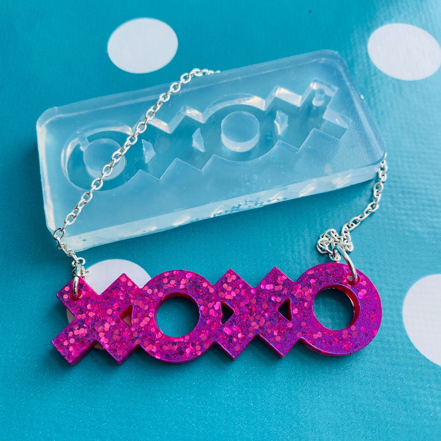 XOXO Gossip Girl Necklace Silicone Mold - Resin Mould NM06