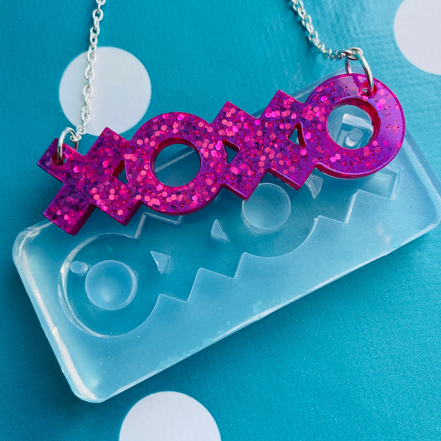 XOXO Gossip Girl Necklace Silicone Mold - Resin Mould NM06