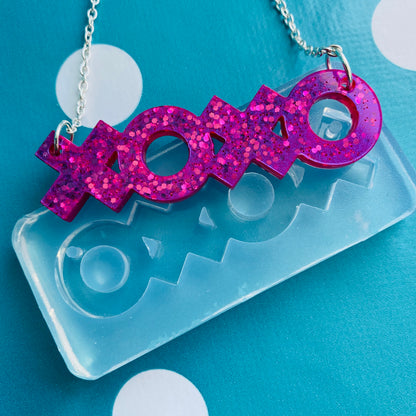 XOXO Gossip Girl Necklace Silicone Mold - Resin Mould NM06