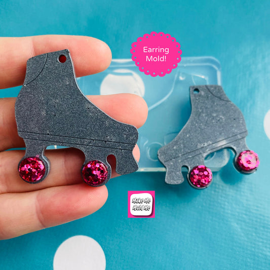 40mm Silicone Roller Boots Earring Mold -  80's Earrings Mould EM527