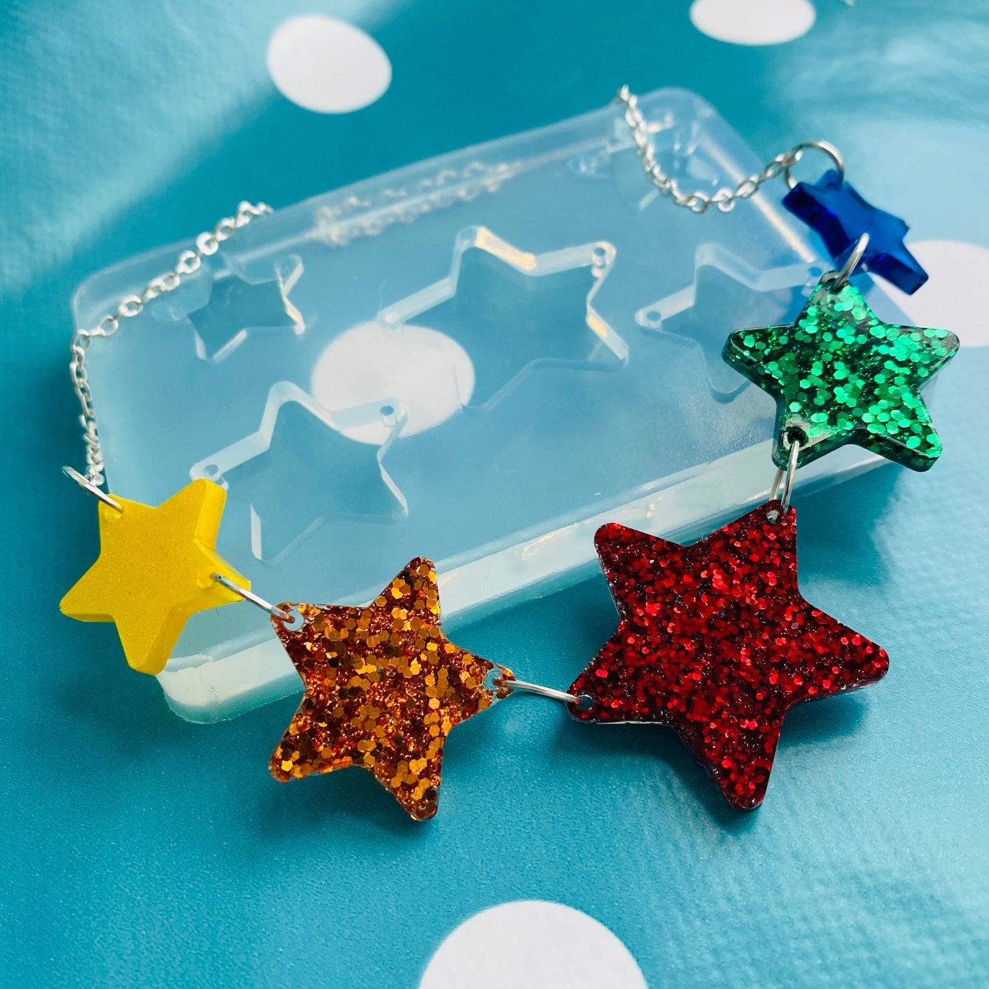 Star Link Style  Necklace Silicone Mold - Resin Mould NM05