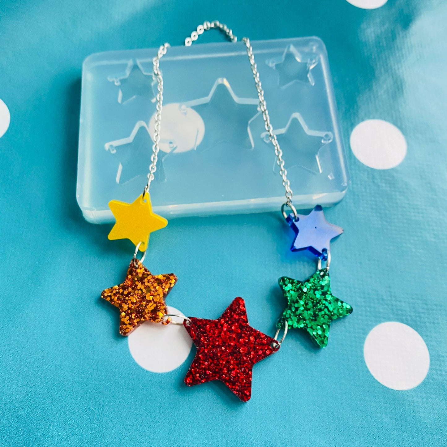 Star Link Style  Necklace Silicone Mold - Resin Mould NM05