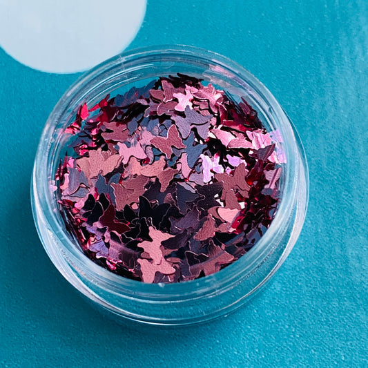 Rose Gold Butterfly Shape Confetti Glitter MM105