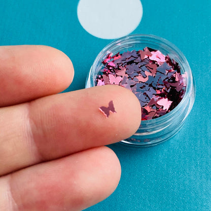 Rose Gold Butterfly Shape Confetti Glitter MM105