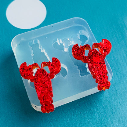 22mm Silicone Lobster Stud Earring Mold Resin EM531