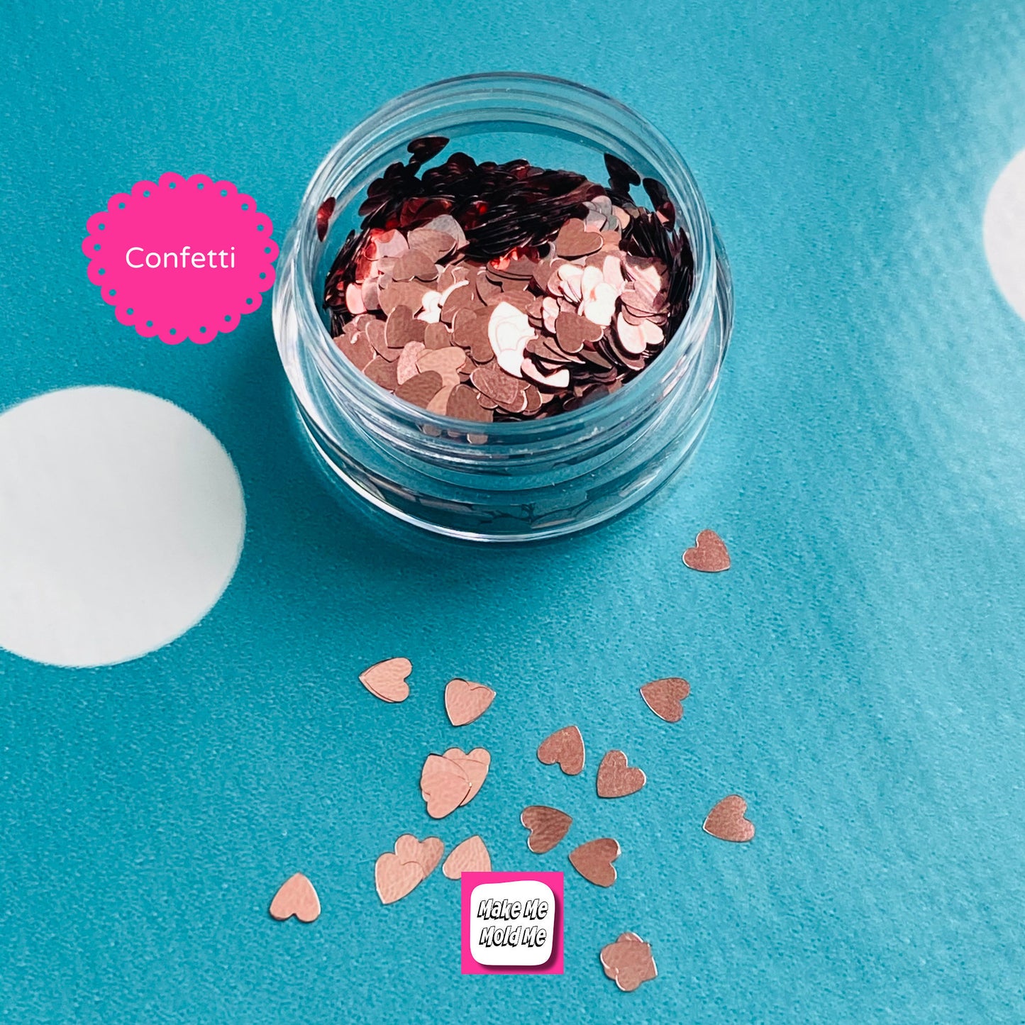 Rose Gold Heart Shaped Glitter Foil Confetti MM108 T
