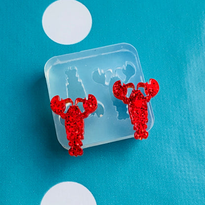 22mm Silicone Lobster Stud Earring Mold Resin EM531