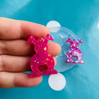 30mm Rabbit Earring Silicone Mold -  Resin Earrings Crafter Mould EM540 T