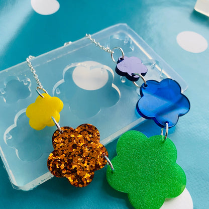 Flower Link Style Necklace Silicone Mold - Resin Mould NM09