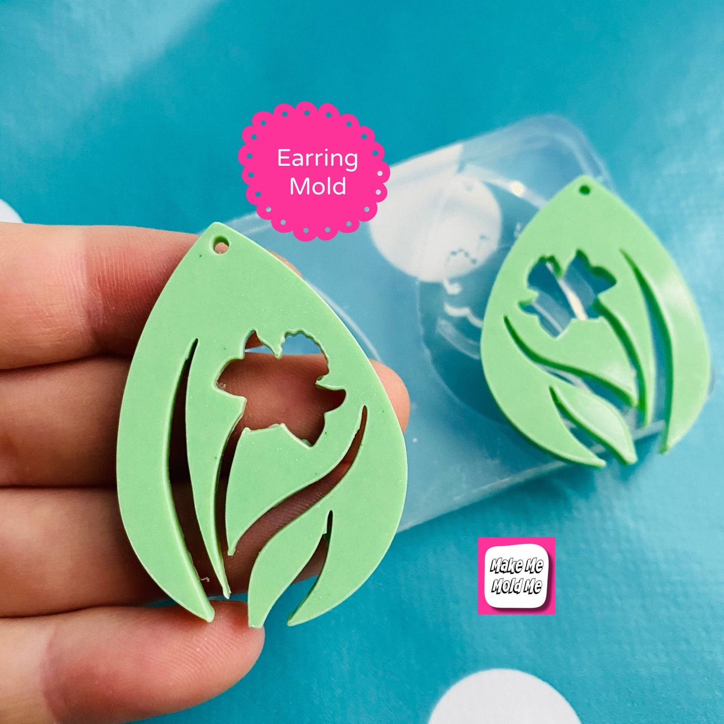 40mm Silicone Daffodil Earring Mold
