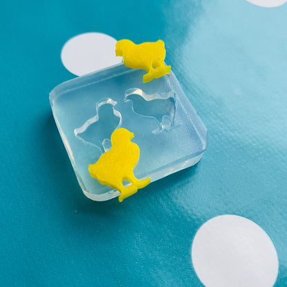 15mm Silicone  Chick Stud Earring  Mold  - Earrings Resin Crafter Mould EM545