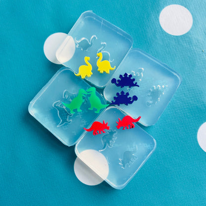 Silicone Dinosaur Earring Mold Bundle! Diplodocus Stegosaurus T Rex