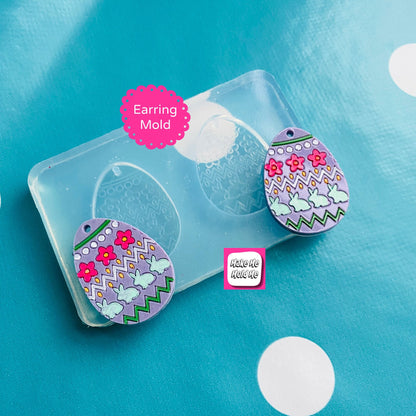 30mm Easter Egg Dangle Earring Mold