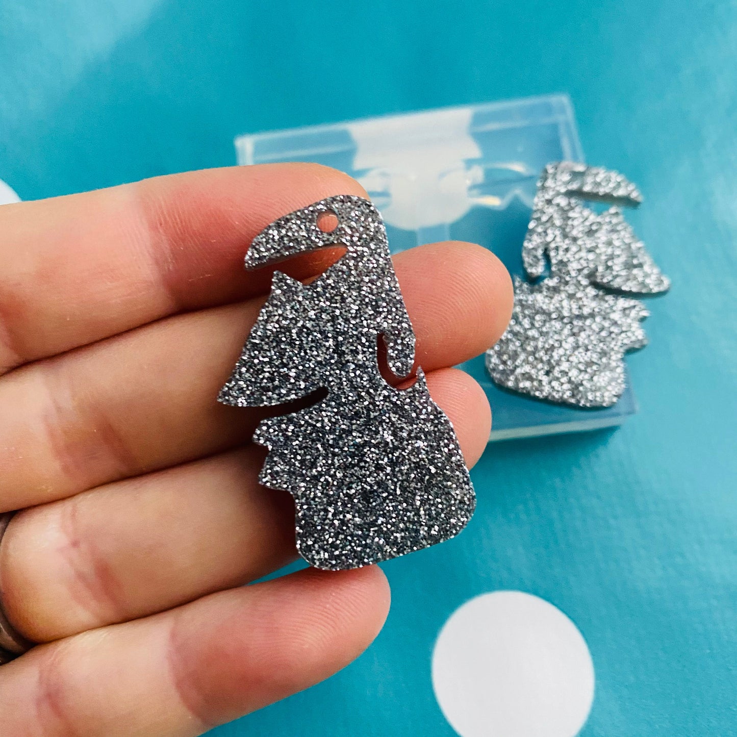 35mm Easter Island Statue Moai Dangle Earring Silicone Mold