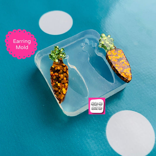 28mm Silicone Carrot Stud Earring Mold