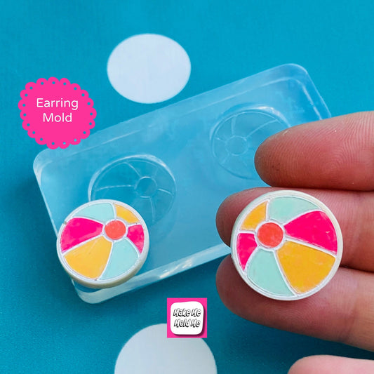 20mm Silicone Beach Ball Stud Earring Mold