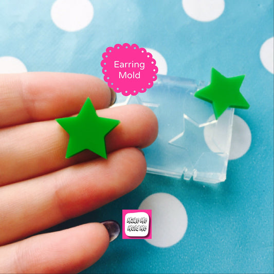 16mm Silicone Earring Star shape Stud Mold