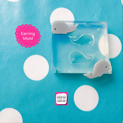 Clear Silicone Whale Earring Mold for Resin | Ocean Sea Life  Mould Nautical