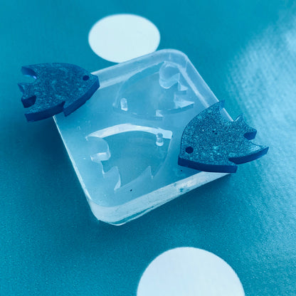 15mm Silicone Fish Stud Earring Mold | Stud Ocean Sea life Craft Nautical