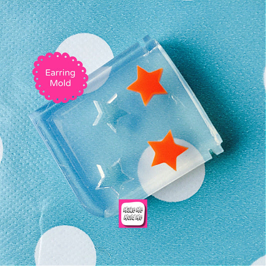 8mm Silicone Earring Star shape Stud Mold  - Earrings Resin Crafter Mould Geometric EM197