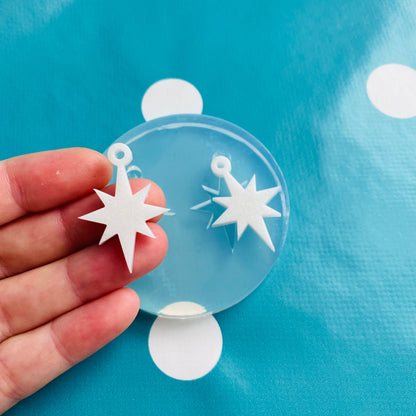 30mm Silicone 8 Point Star Dangle Earring Mold