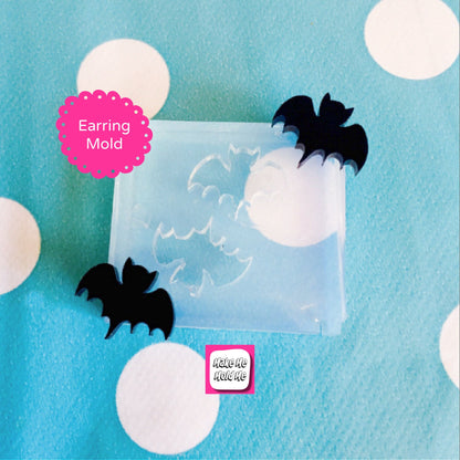 12mm Silicone Bat Earring Stud Mold  - Earrings Resin Crafter Mould EM201 ccc