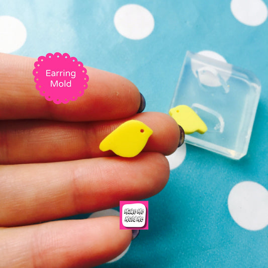 Silicone Earring Bird Stud Mold  - Earrings Resin Crafter Mould EM102