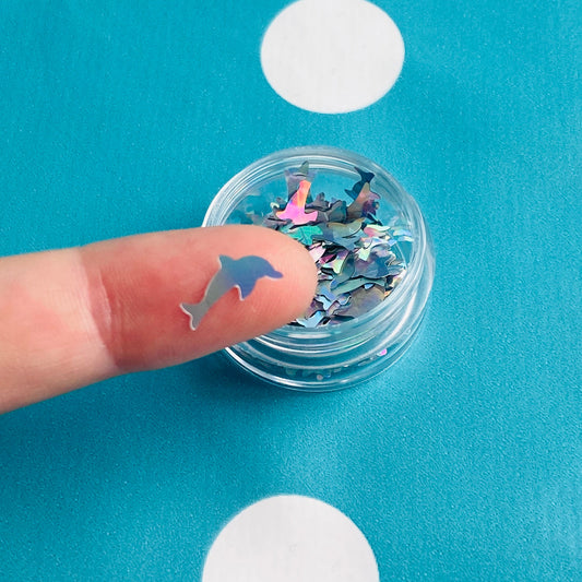 Holographic 15mm Dolphin Glitter Confetti MM113
