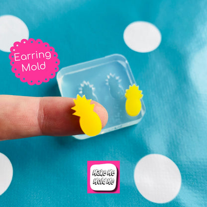 15mm Silicone Pineapple Stud  Earring Mold