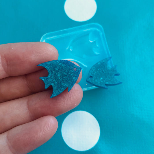 15mm Silicone Fish Stud Earring Mold | Stud Ocean Sea life Craft Nautical