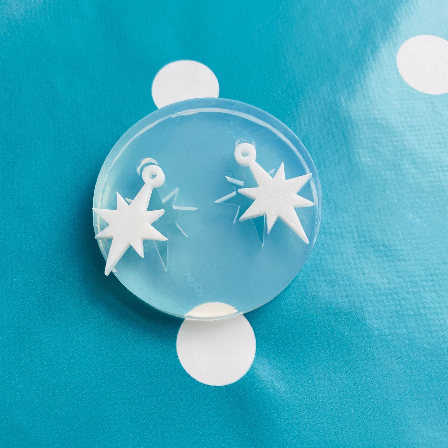 30mm Silicone 8 Point Star Dangle Earring Mold