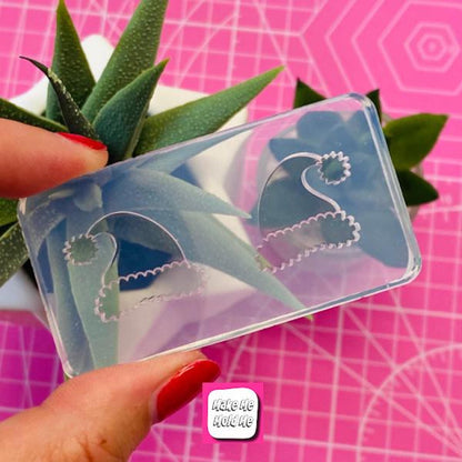 25mm Silicone Santa Hat Stud Earring Mold - Christmas Craft Earrings