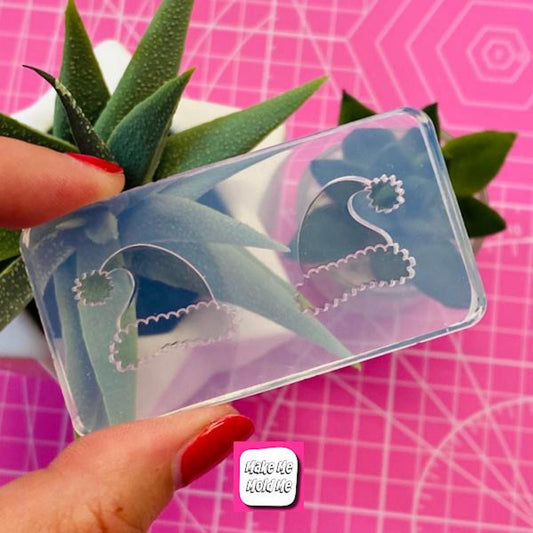 25mm Silicone Santa Hat Stud Earring Mold - Christmas Craft Earrings