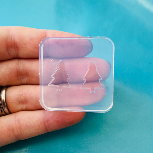 Christmas Tree Earrings Silicone Stud Mold  - Earrings Resin Crafter Mould Festive EM215